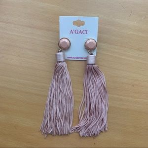 Zara Pink Tassel Earrings
